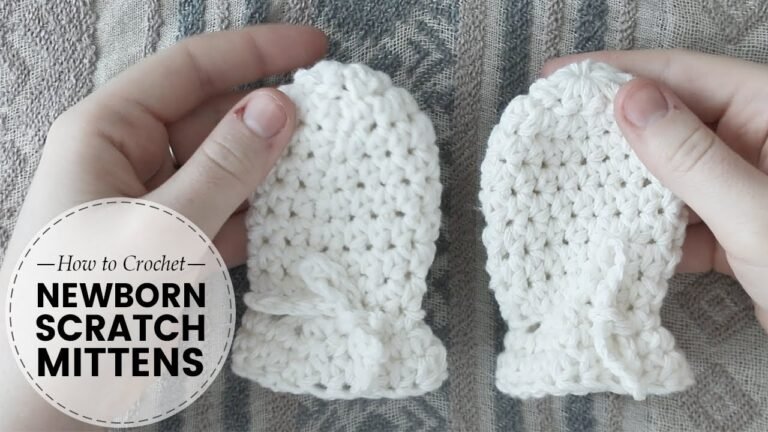 How to Crochet Newborn Baby Mitts for BEGINNERS